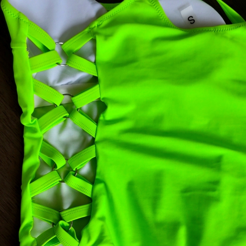 Neon Green Sexy One-piece Bathing Suit
